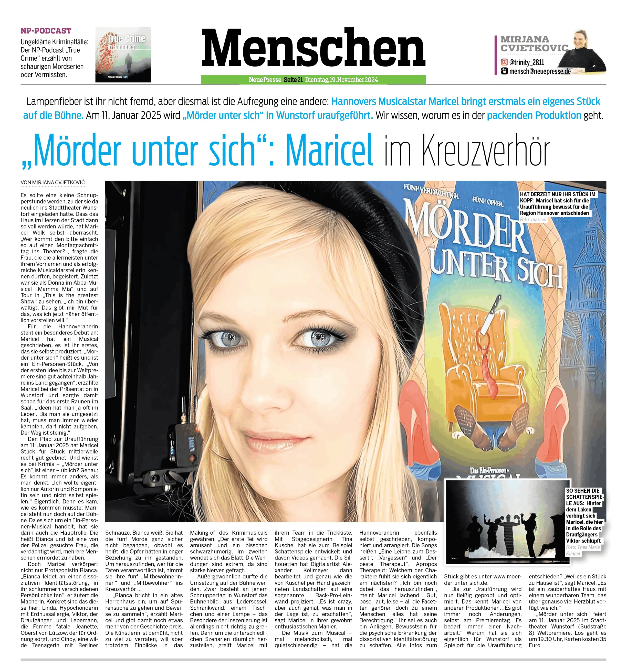 Musical Mörder unter sich HAZ Neue Presse Hannover